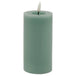 Luxe collection melt effect 3x6 sage led wax candle