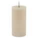 Luxe collection melt effect 3x6 taupe led wax candle