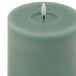 Luxe collection melt effect 5x5 sage led wax candle