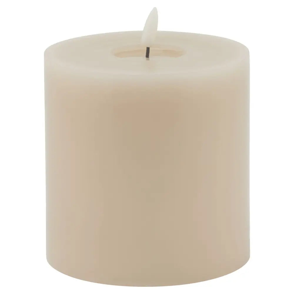 Luxe collection melt effect 5x5 taupe led wax candle