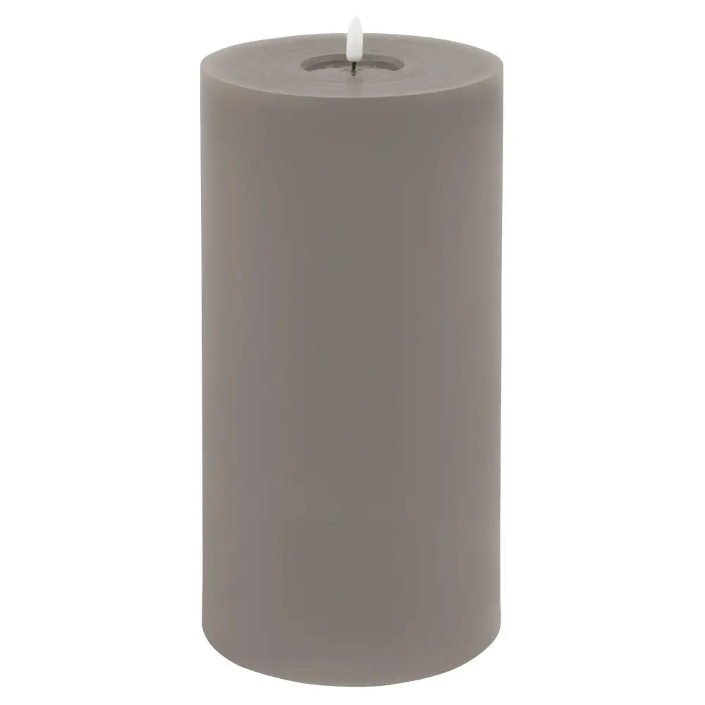 Luxe collection melt effect 6x12 grey led wax candle