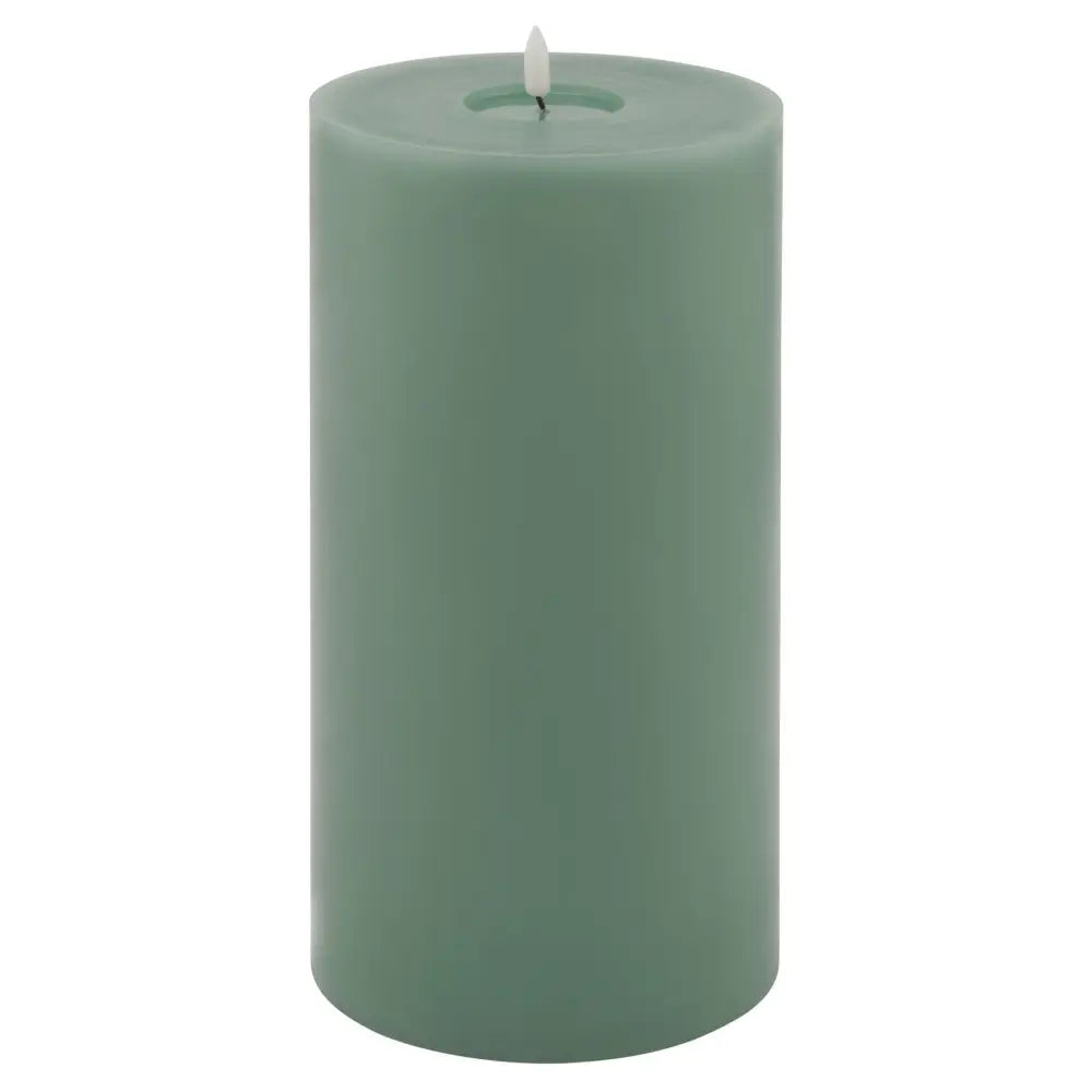 Luxe collection melt effect 6x12 sage led wax candle