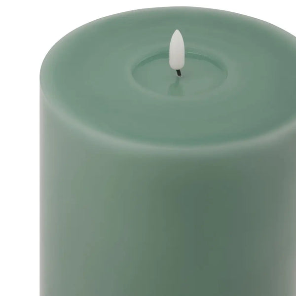 Luxe collection melt effect 6x12 sage led wax candle