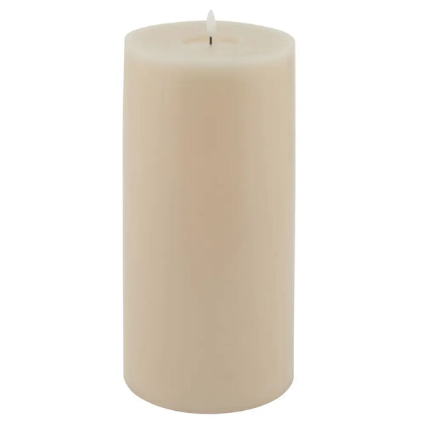 Luxe collection melt effect 6x12 taupe led wax candle