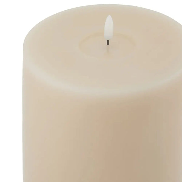 Luxe collection melt effect 6x12 taupe led wax candle