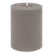 Luxe collection melt effect 6x8 grey led wax candle