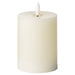 Luxe collection natural glow 3 x 4 led cream candle - Wax