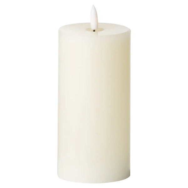 Luxe collection natural glow 3 x 6 led cream candle - Wax