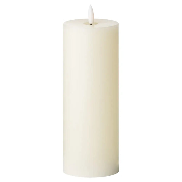 Luxe collection natural glow 3 x 8 led cream candle - Wax