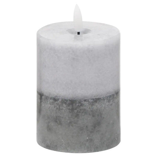 Luxe collection natural glow 3x4 stone led candle - Candles