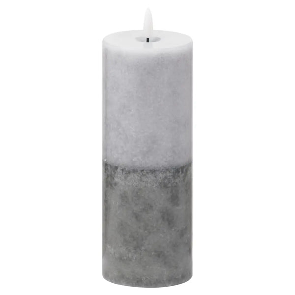 Luxe collection natural glow 3x8 stone led candle - Candles