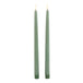 Luxe collection s/2 sage led wax dinner candles - Candles