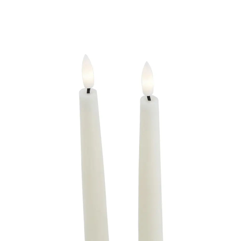 Luxe collection s/2 taupe led wax dinner candles - Candles