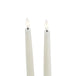 Luxe collection s/2 taupe led wax dinner candles - Candles