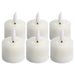 Luxe collection set of 6 natural glow led tealight candles