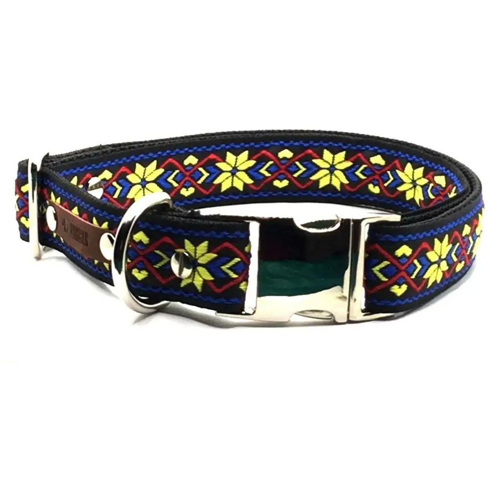 Luxury handmade designer dog collar for large-sized breeds