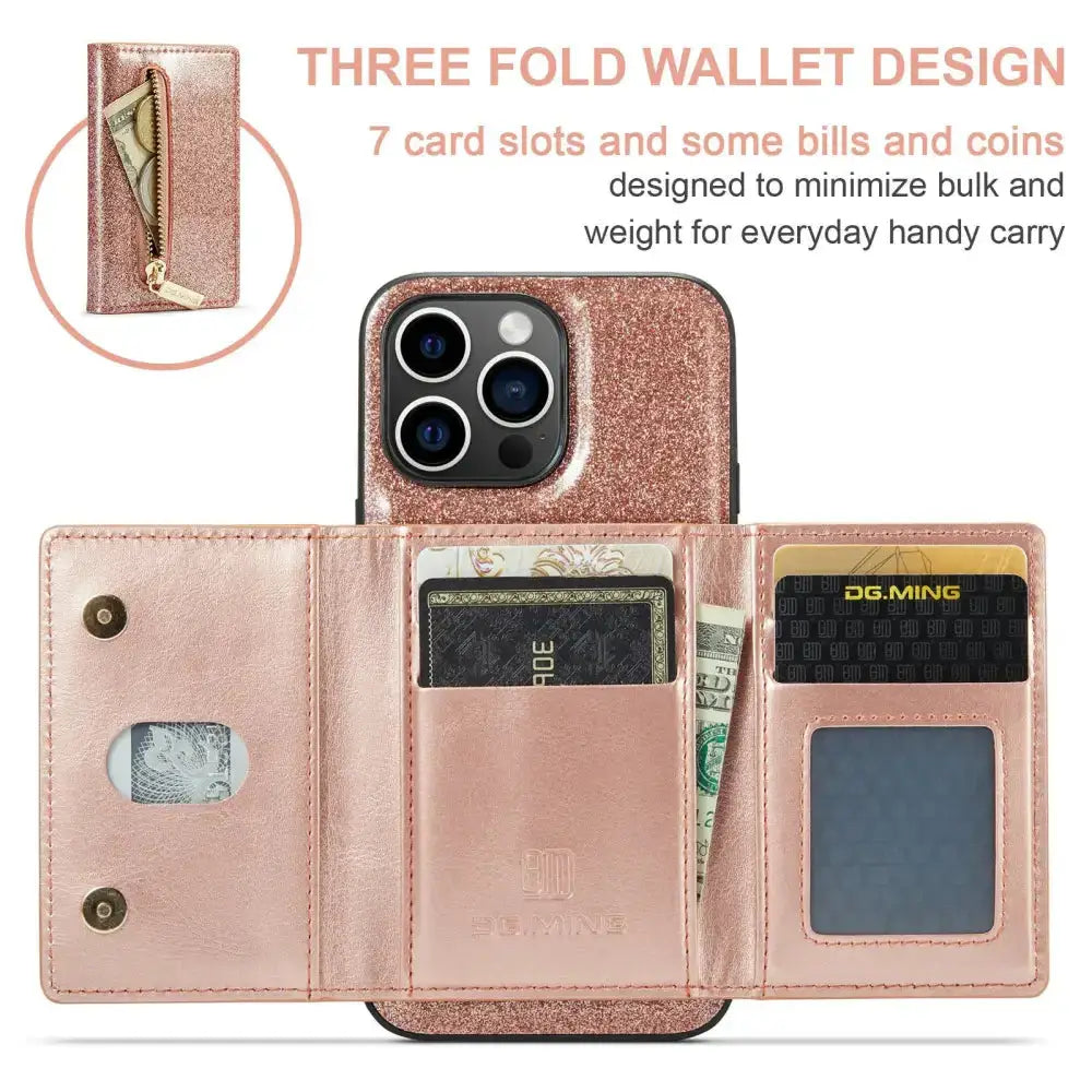 M3 for iphone 14 pro max glitter wallet protective case iphone 14 pro Nexellus