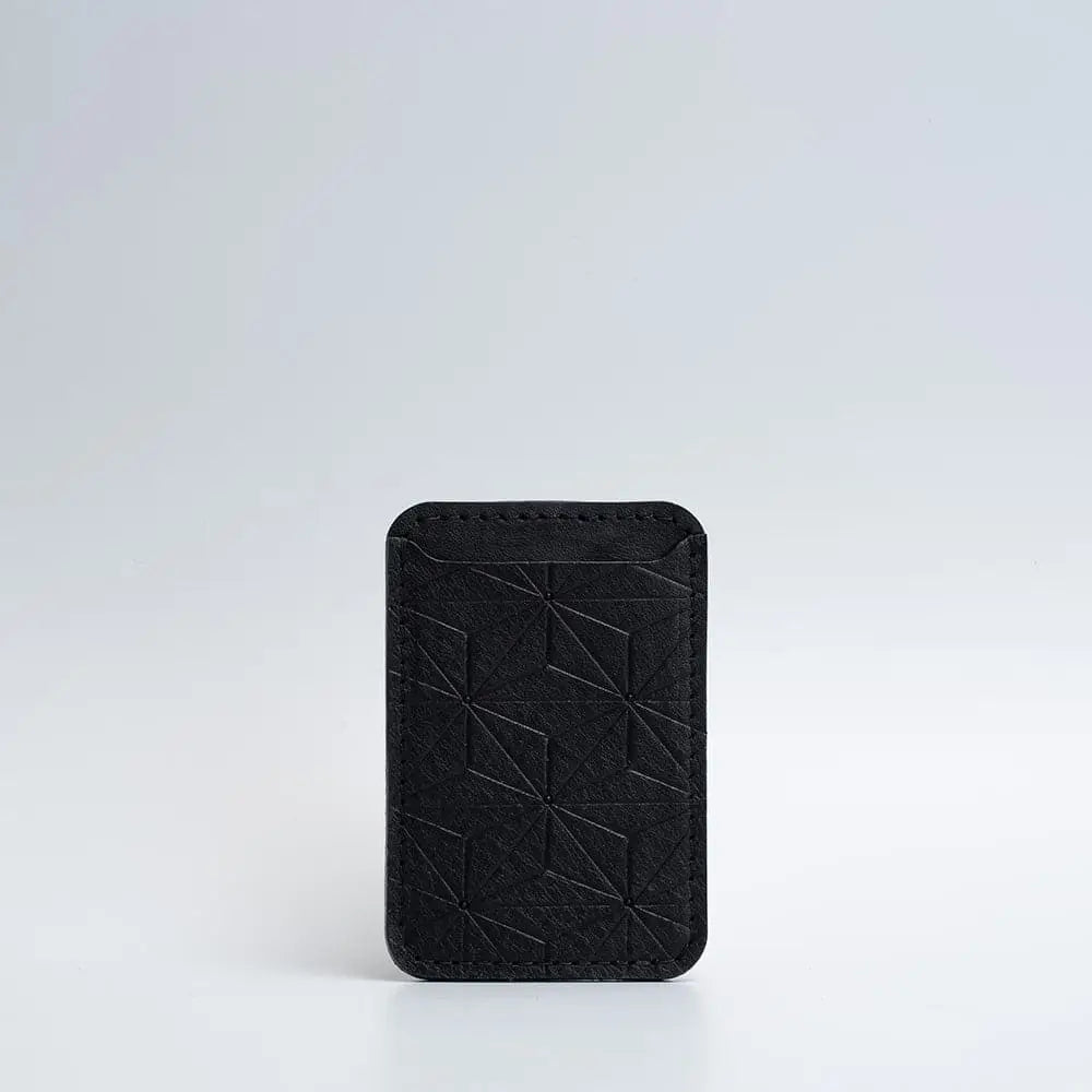 Magsafe wallet - geometric flower - Black