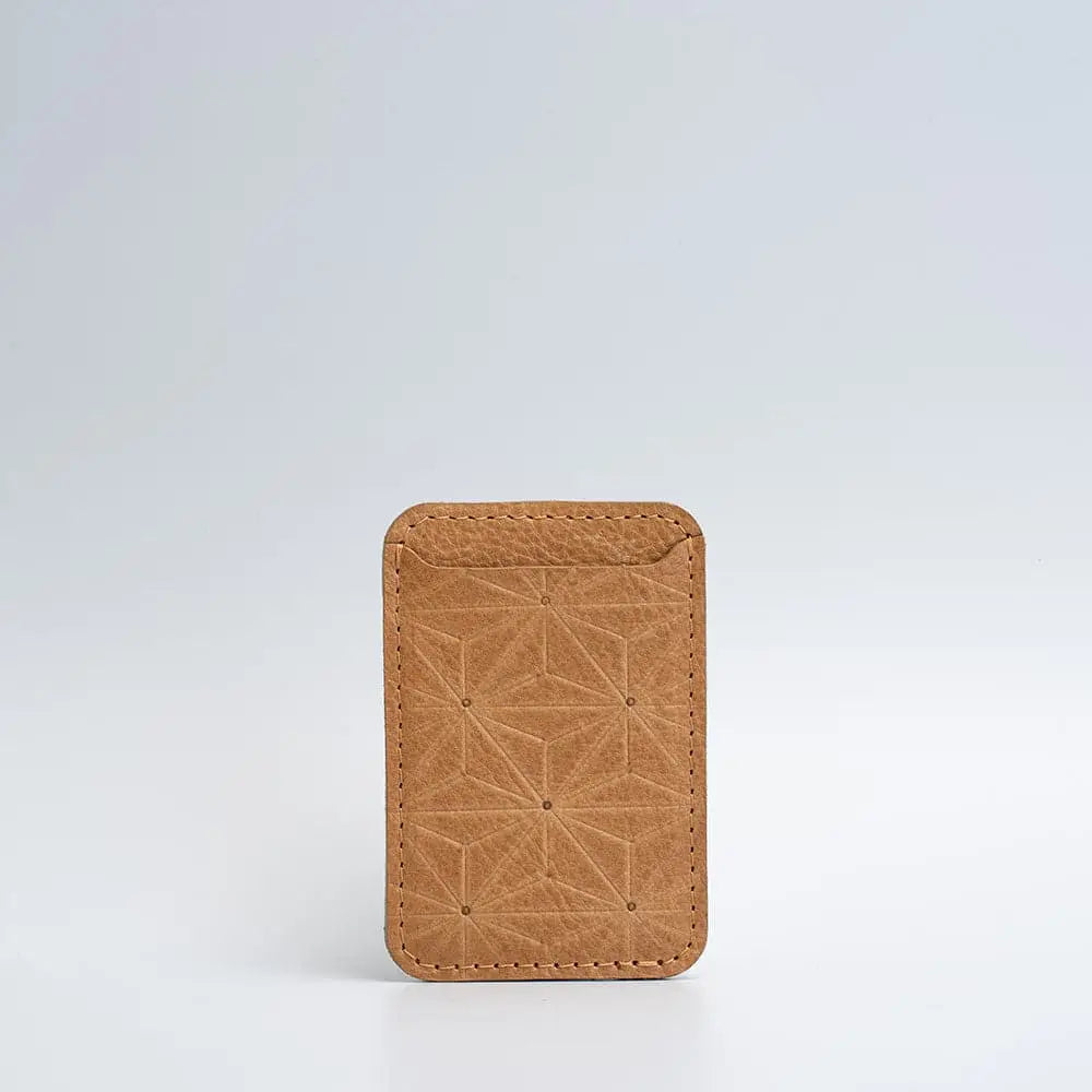 Magsafe wallet - geometric flower - Camel