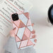 Marble effect soft tpu pink case - for iphone 12 mini