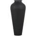 Matt black hammered vase with lid - Vases