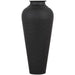 Matt black hammered vase with lid - Vases