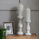 Matt white ceramic candle holder - Ornaments