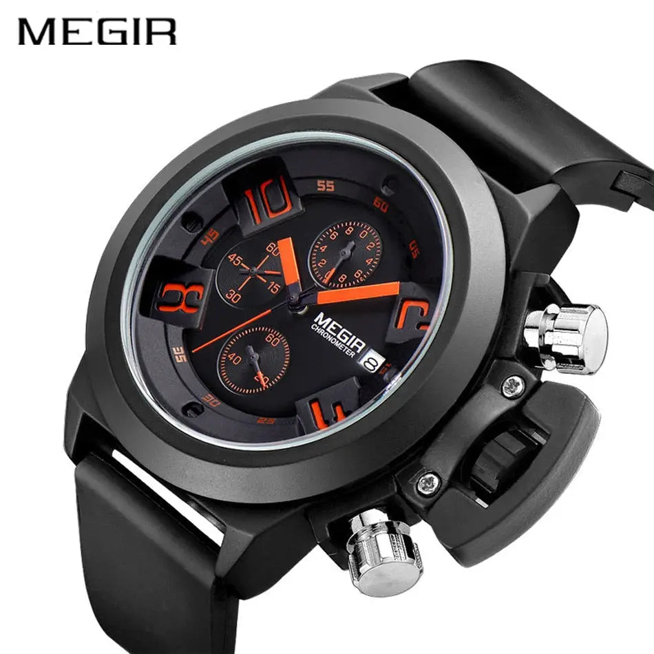 MEGIR Men's Casual Quartz Watch: Waterproof Military Sport Nexellus