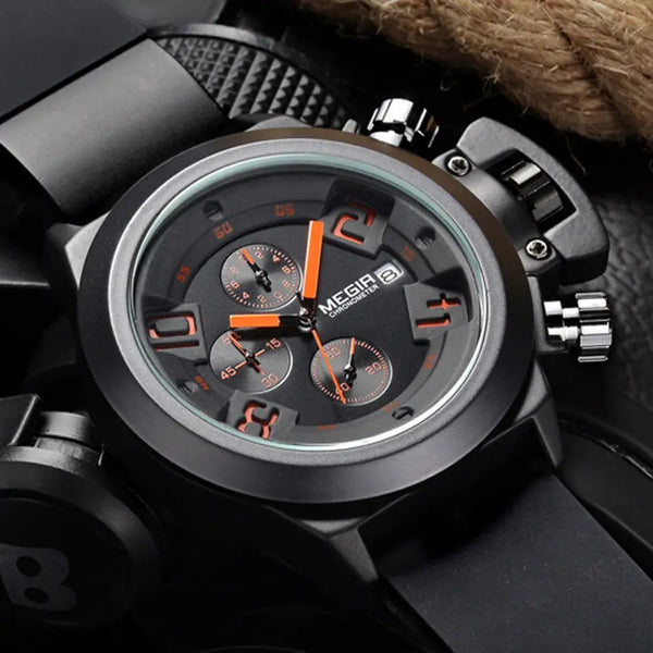 MEGIR Men's Casual Quartz Watch: Waterproof Military Sport Nexellus