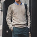 Camel Cashmere Crew Neck Sweater - Nexellus