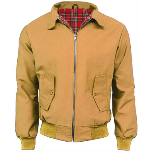 Men classic harrington jackets - made in the uk - Mustard