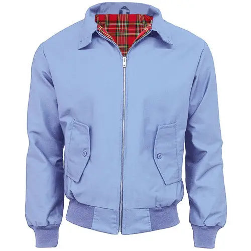 Men classic harrington jackets - made in the uk - Sky Blue