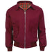 Men classic harrington jackets - made in the uk - Wine / 5XL