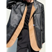 Men double layer lapel colorful suit leather jacket Nexellus