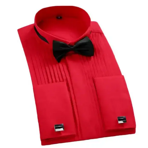 Men groom tuxedo white black & red top jacket Nexellus