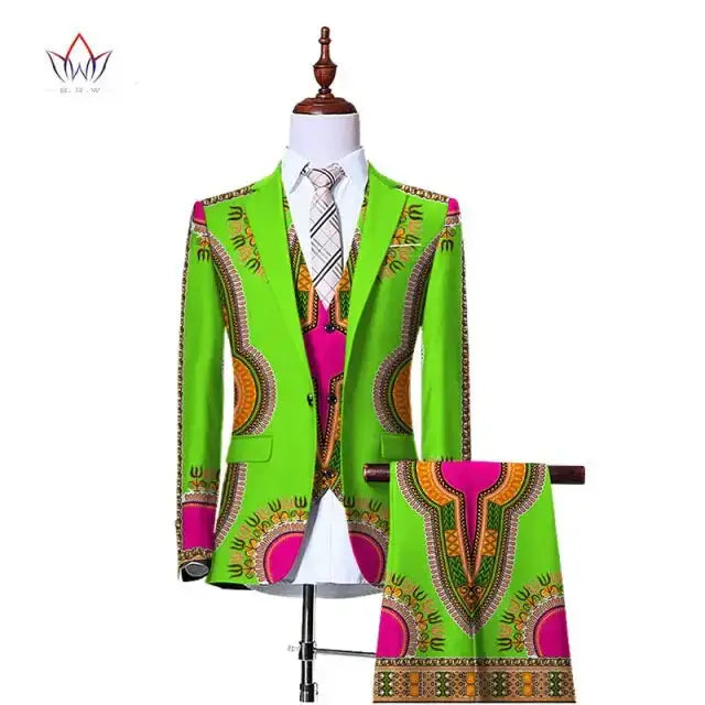 Men jacket+vest+pant suit 3 piece slim fit cowboy wedding men suit Nexellus