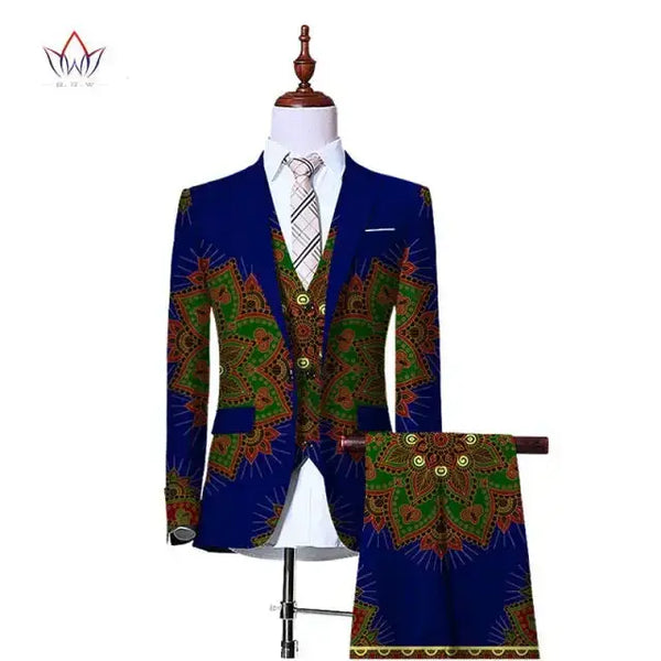 Men jacket+vest+pant suit 3 piece slim fit cowboy wedding men suit Nexellus