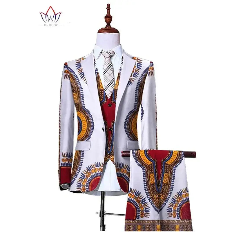 Men jacket+vest+pant suit 3 piece slim fit cowboy wedding men suit Nexellus