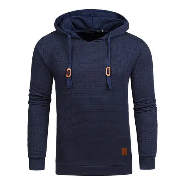 Men Long Sleeve Solid Color Hooded Sweatshirt Nexellus