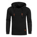 Men Long Sleeve Solid Color Hooded Sweatshirt Nexellus