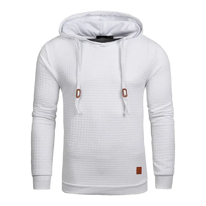 Men Long Sleeve Solid Color Hooded Sweatshirt Nexellus