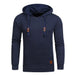 Men Long Sleeve Solid Color Hooded Sweatshirt Nexellus