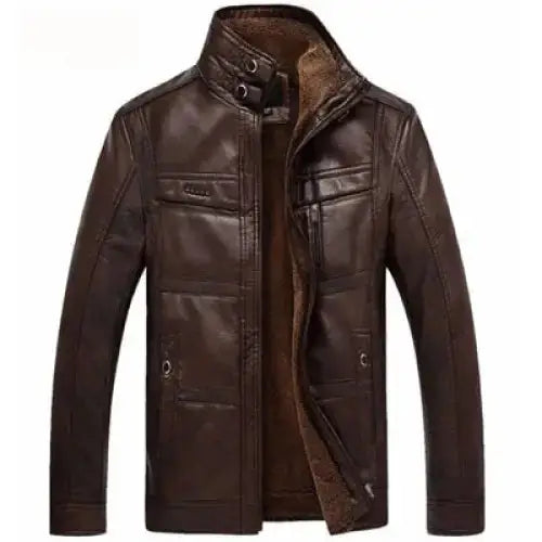 Men outwear leather jacket Nexellus