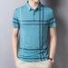 Men Summer Striped Polo Shirt Short Sleeve Slim Fit Polos Fashion Streetwear Tops Nexellus