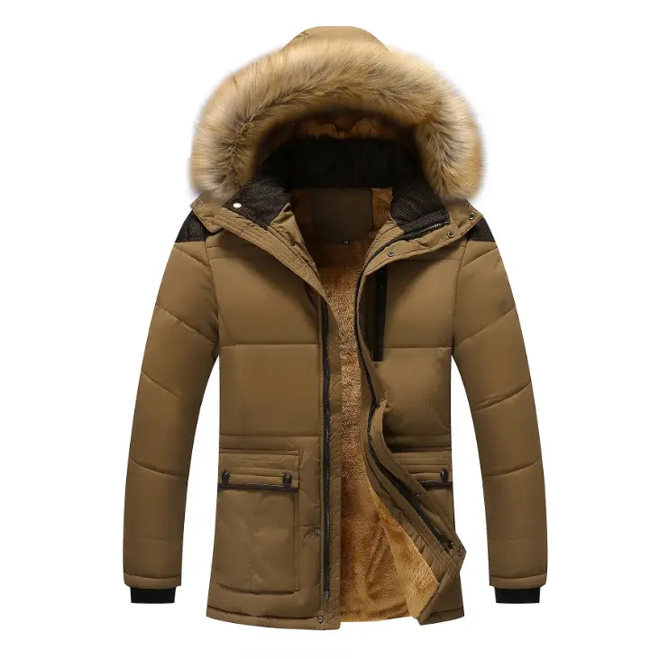 Men Warm Outwear Cotton Hooded Down Coat Nexellus