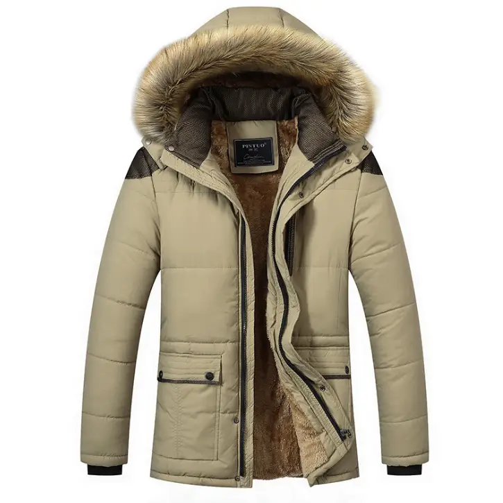 Men Warm Outwear Cotton Hooded Down Coat Nexellus