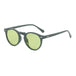 Men & Women Vintage Small Round Frame SunGlasses Yellow Lens Nexellus