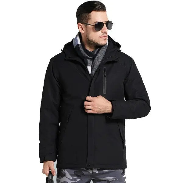 Men & Women Winter USB Infrared Heating Cotton Jacket Outdoor Camping Windproof Windbreaker Hiking Climbing Fleece Coa Nexellus