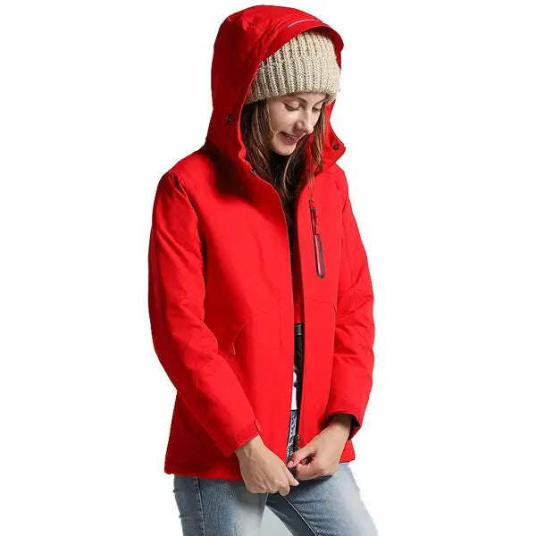 Men & Women Winter USB Infrared Heating Cotton Jacket Outdoor Camping Windproof Windbreaker Hiking Climbing Fleece Coa Nexellus