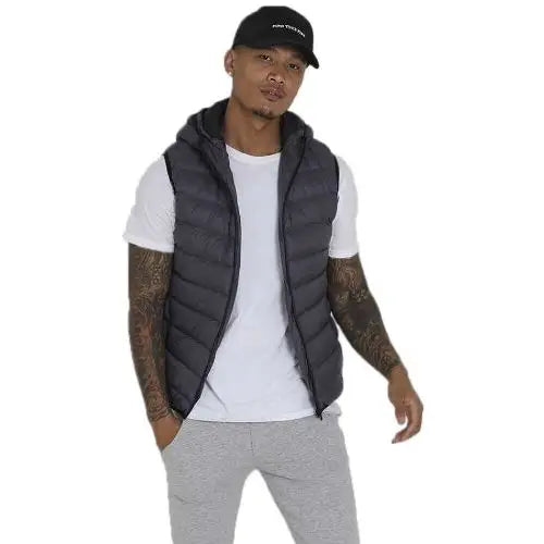 Mens brave soul blackburn gilet - Grey / L